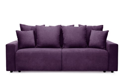 Canapea Extensibilă 3 locuri LIVIGNO, cu ladă de depozitare, 235x93x100 cm - Violet