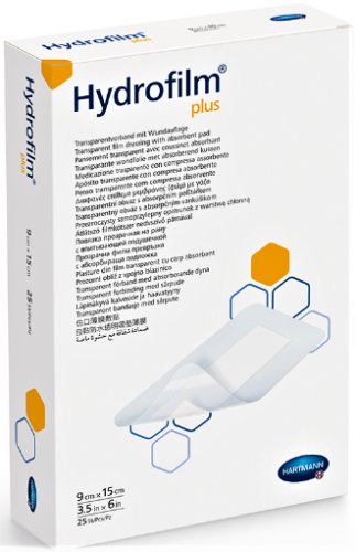 Hartmann Hydrofilm Plus plasture transparent autoadeziv 9cm/15cm - 25 bucati