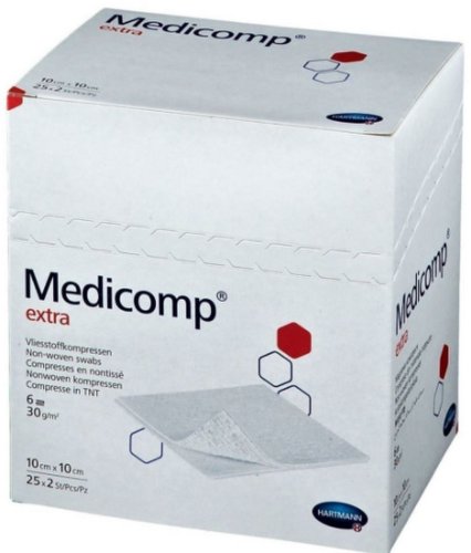 Hartmann Medicomp Extra comprese sterile 10cm/10cm - 25 bucati