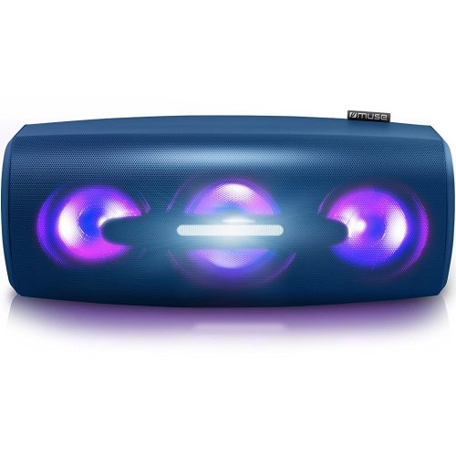 Boxa portabila Muse M-930 DJ, 80W, Bluetooth, NFC, IPX4, Stroboscop, Albastru