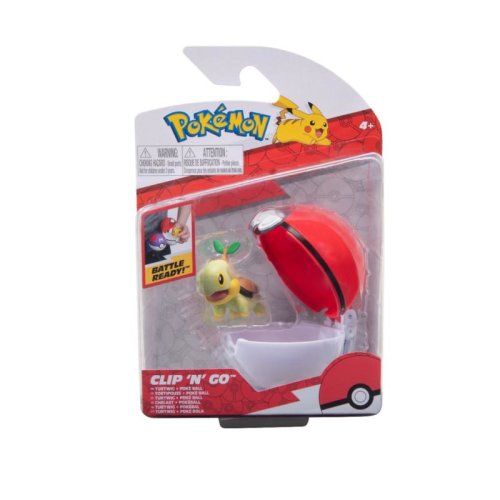 Figurina Clip' N' Go Pokemon, model Turtwig si Poke Ball