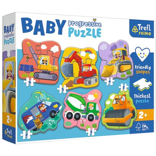 Puzzle Trefl Primo Baby Progressive - Vehicule