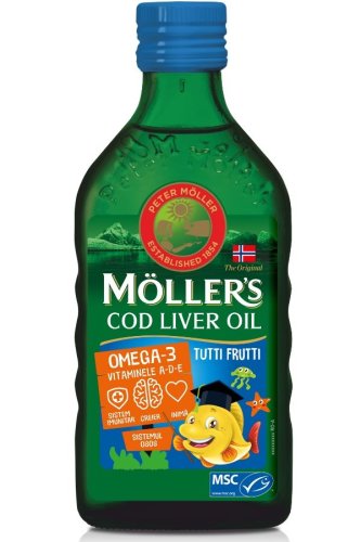 Mollers cod liver oil omega 3 tutti fruttix250ml