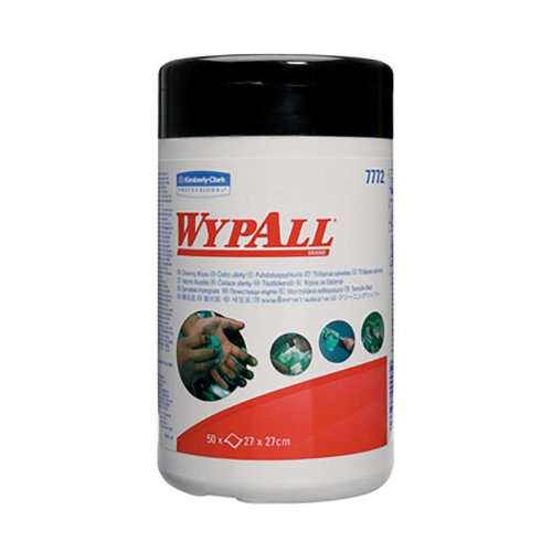 Lavete profesionale umede Wypall, 27×27 cm, 50 portii/cutie