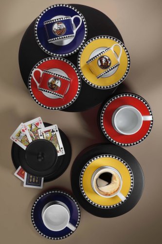 Set de cani de ceai Tea Cup Set RU12CT60011681, Multicolor, 36x9x29 cm