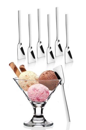 Set de linguri pentru inghetata Ice Cream Spoon Set MRT - 84, Argint, 2x14x6 cm