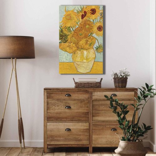 Tablou Canvas Buchet de Floare de Soare, Multicolor, 70 x 45 cm