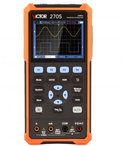 Osciloscop digital portabil 3 in 1 cu 2 canale 70 MHz Victor 270S