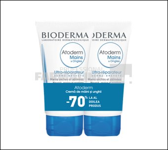 Bioderma Atoderm Crema pentru maini si unghii 50 ml 1 + 1 70% din al II lea