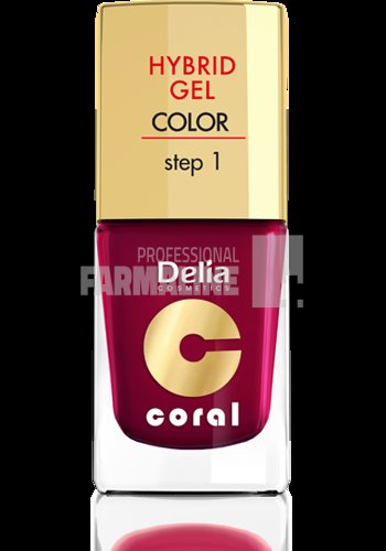 Delia Coral Hybrid Gel Color step 1 Lac unghii 12