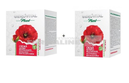 Gerovital Plant Pachet Crema revitalizanta antirid 50 ml + Crema nutritiva 50 ml 