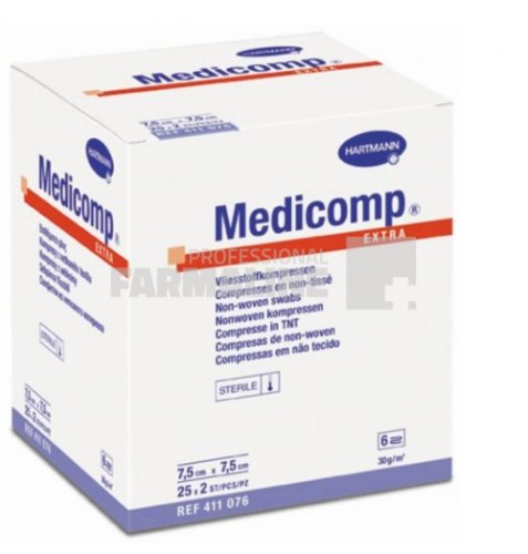 Hartmann Medicomp Comprese extra sterile 7.5 cm x 7.5 cm 25 bucati