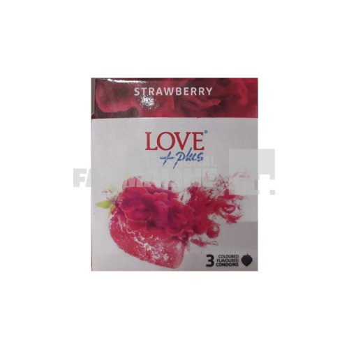 Love Plus Strawberry Prezervative 3 bucati
