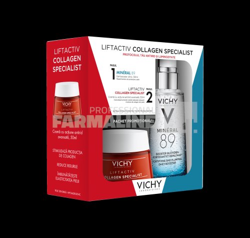 Vichy Pachet Liftactiv Collagen Specialist 50 ml + Mineral 89 Gel Booster 50 ml