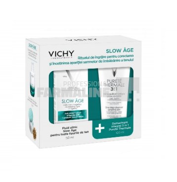 Vichy Pachet Slow Age Fluid pentru toate tipurile de ten 50 ml + Purete Thermale Integral 3 in 1 100 ml