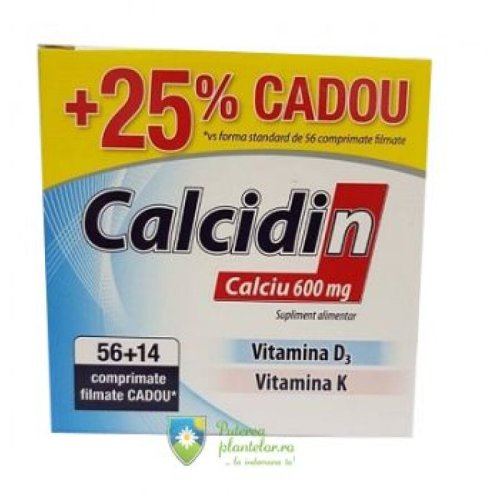 Zdrovit - Calcidin 600mg 56 cpr + 14 cpr cadou