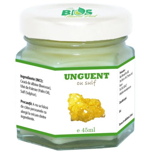 Bios mineral plant - Unguent cu sulf, 45ml, bios mineral plant