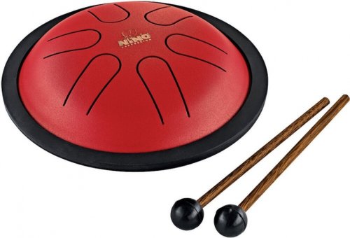 Nino Percussion Mini Melody Steel Tongue Drum Red