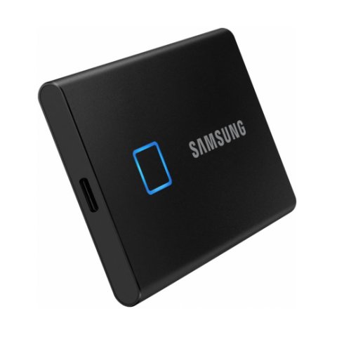 SSD Extern Samsung T7 Touch portabil, 1TB, Negru, USB 3.1