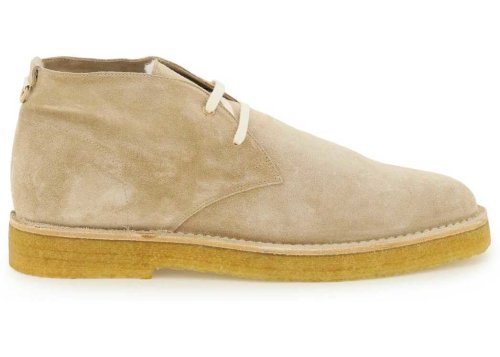Agnona Suede Leather 'Chukka' Lace-Up Shoes ALBINO