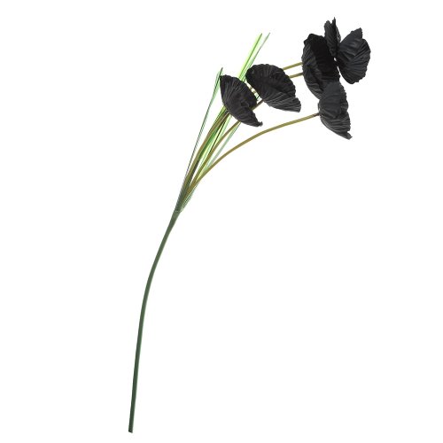 Floare artficiala mac negru 100 cm