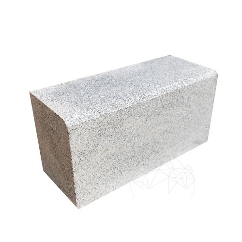 Piatraonline - Bordura granit bianco sardo 20 x 25 x 50 cm (debitata + bizot 1l)