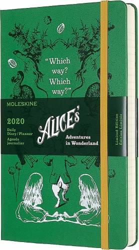 Agenda 2020 - Moleskine Limited Edition Alice's Adventures in Wonderland 12-Month Daily Notebook Planner - Green, Large, Hard cover | Moleskine