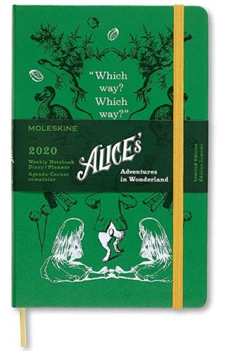 Agenda 2020 - Moleskine Limited Edition Alice's Adventures in Wonderland 12-Month Weekly Notebook Planner - Green, Large, Hard cover | Moleskine