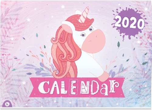 Calendar de perete cu unicorni - 2020 | 