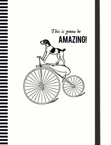 Carnet - alice scott vintage prints cycling dog | galison
