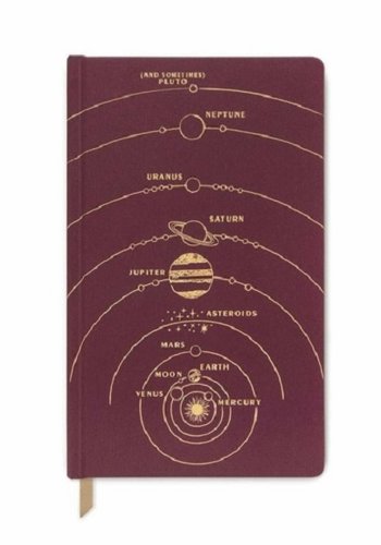 Carnet - Burgundy Solar System - Matte Satin Bookcloth | DesignWorks Ink