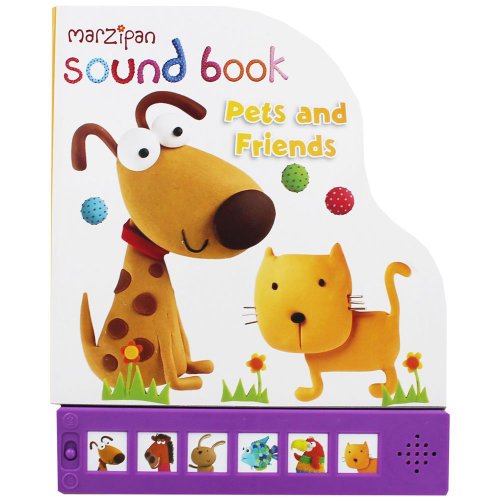 Children's Marzipan Shaped Hardback Sound Book Pets And Friends | Marzipan