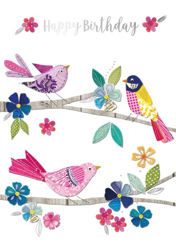 Felicitare - Colorful Birds - Happy Birthday | Ling Design