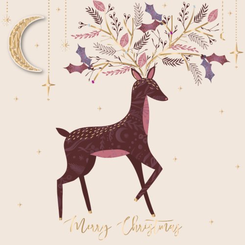 Felicitare - Ruby Solstice - Christmas - Stag | Ling Design