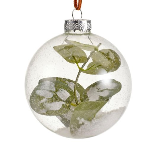 Glob decorativ - Bauble Glass Branches/Green - Frunza Vasc | Kaemingk