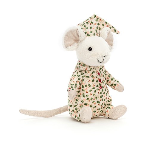 Jucarie de plus - Merry Mouse Bedtime, 18 cm | Jellycat