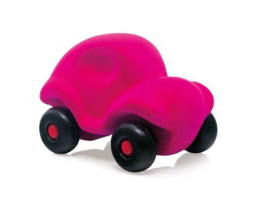 Jucarie din cauciuc - little car - pink | Rubbabu