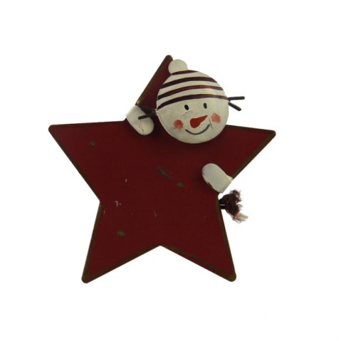 Obiect decorativ pentru pomul de Craciun - Napkin Ring Star Snowman | Baden