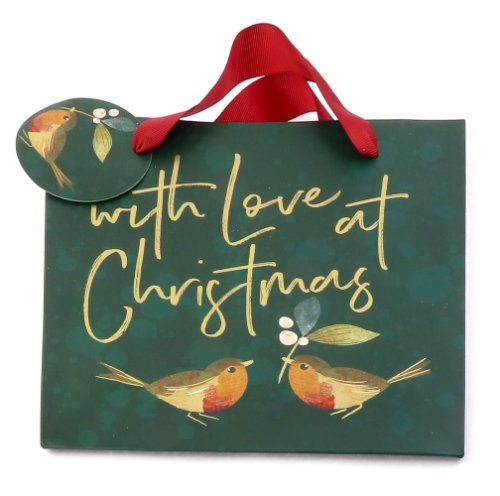 Punga cadou - With Love At Christmas Robins | Penny Kennedy