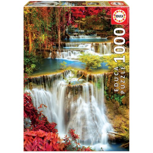 Puzzle 1000 piese - Waterfall in Deep Forest | Educa