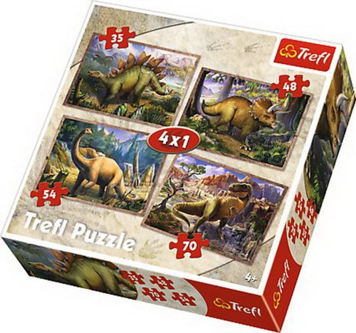 Puzzle 4in1 - Dinozauri | Trefl