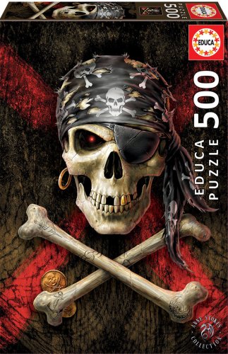 Puzzle 500 piese - Pirate Skull | Educa