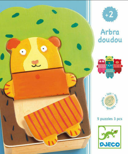 Puzzle din lemn - Arbra Doudou - Tree Cuddly | Djeco