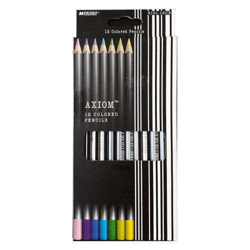 Set 12 creioane colorate - Axiom | Marco