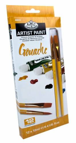 Set 12 culori guase si 2 pensule - R&L | Royal & Langnickel