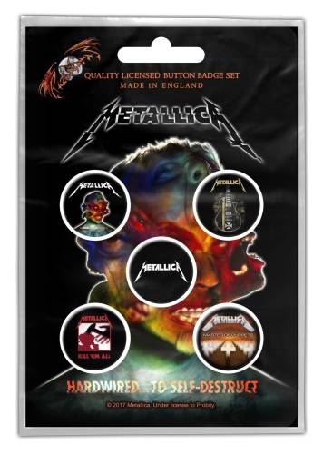 Set 5 insigne - Metallica - Hardwired to Self Destruct | Rock Off