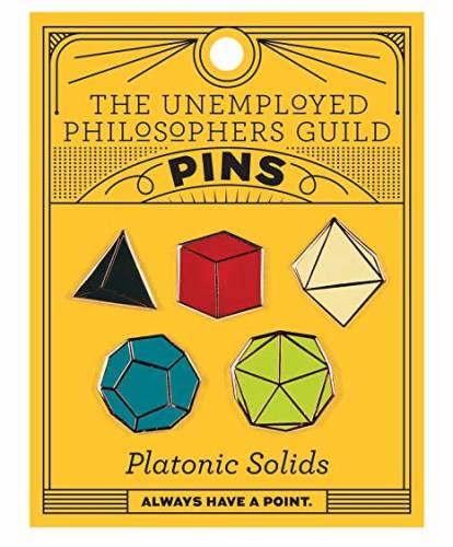 Set 5 insigne - Platonic Solids | The Unemployed Philosophers Guild