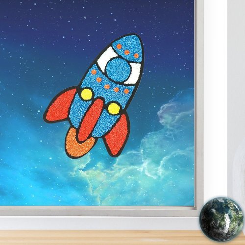 Set creativ stickere pentru fereastra - Rocket | ImagiMake