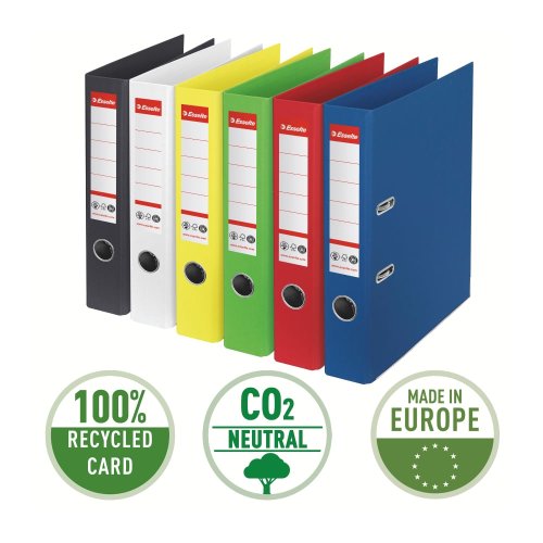 Biblioraft Esselte No.1 Power POB, carton cu amprenta CO2 neutra, A4, 50 mm, verde