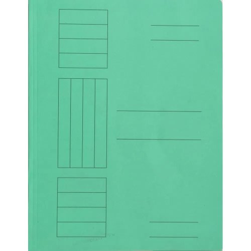 Dosar simplu, carton supercolor, verde, 10 buc/set